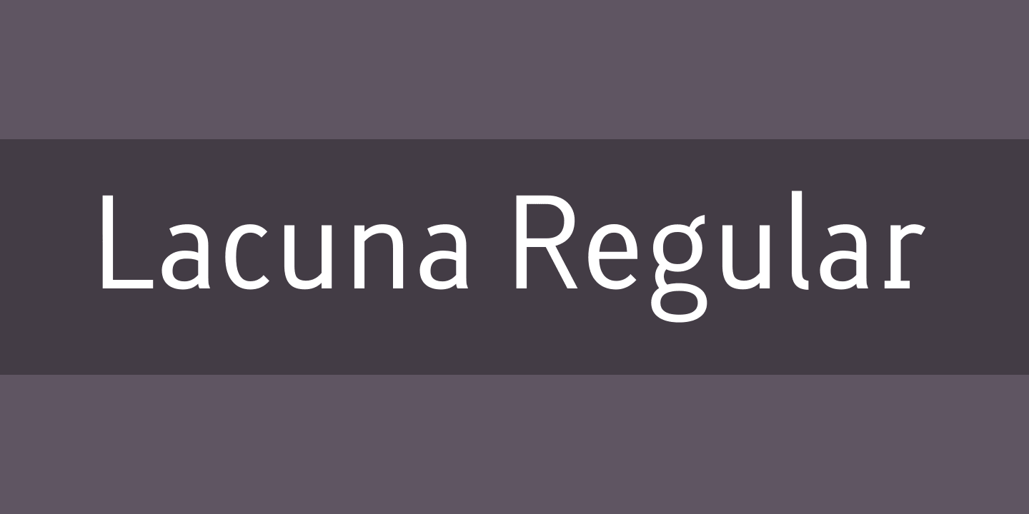 Ejemplo de fuente Lacuna